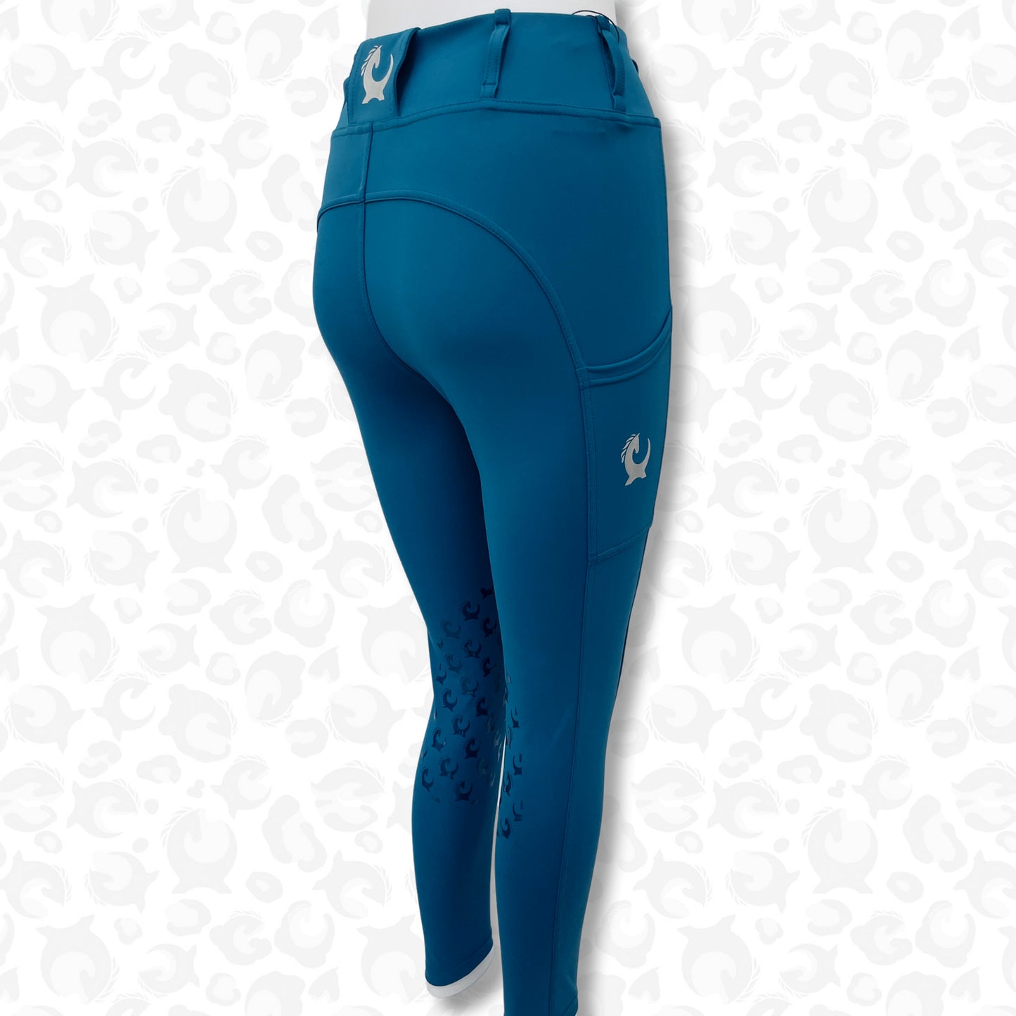 Training Tights - Knee Patch  - Sapphire Blue