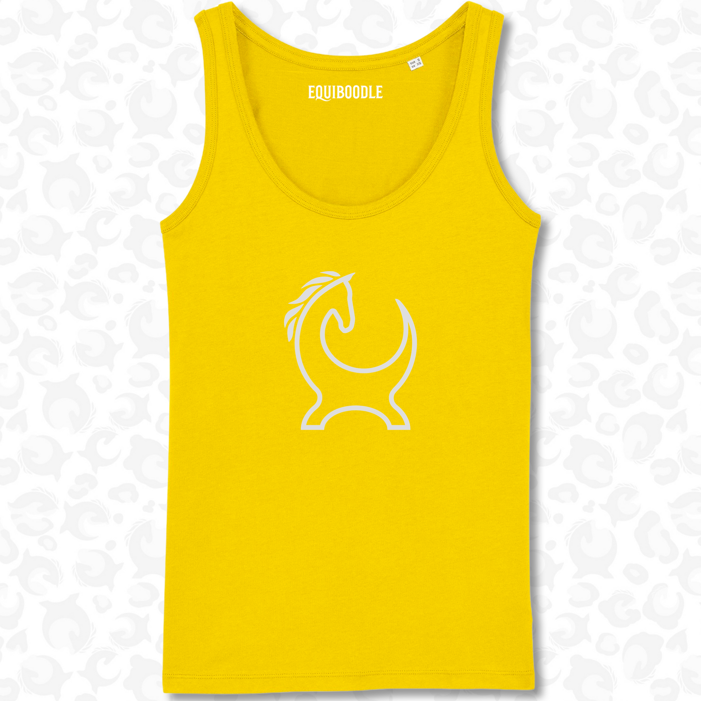 Equiboodle Happy Vest Top  - Yellow Outline 12/14