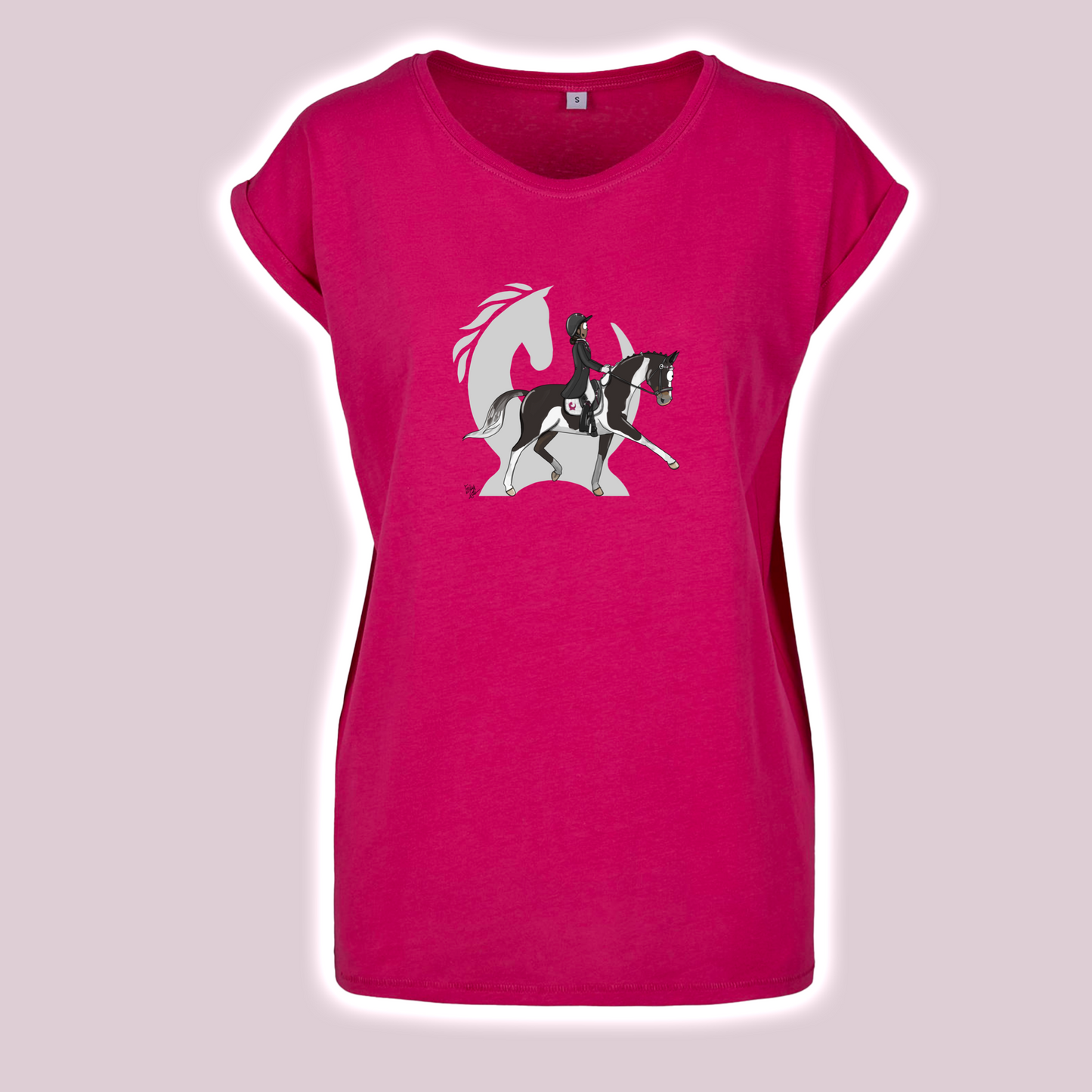 Equiboodle Emily Cole Hotshot T Shirt Dressage Piebald