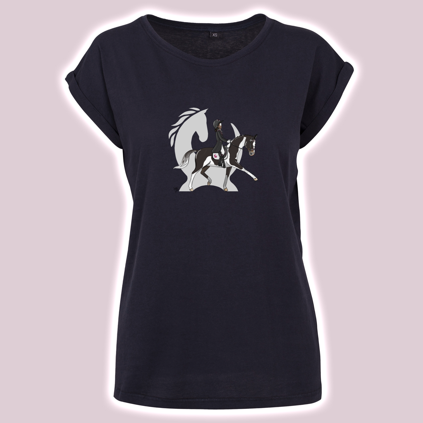 Equiboodle Emily Cole Hotshot T Shirt Dressage Piebald