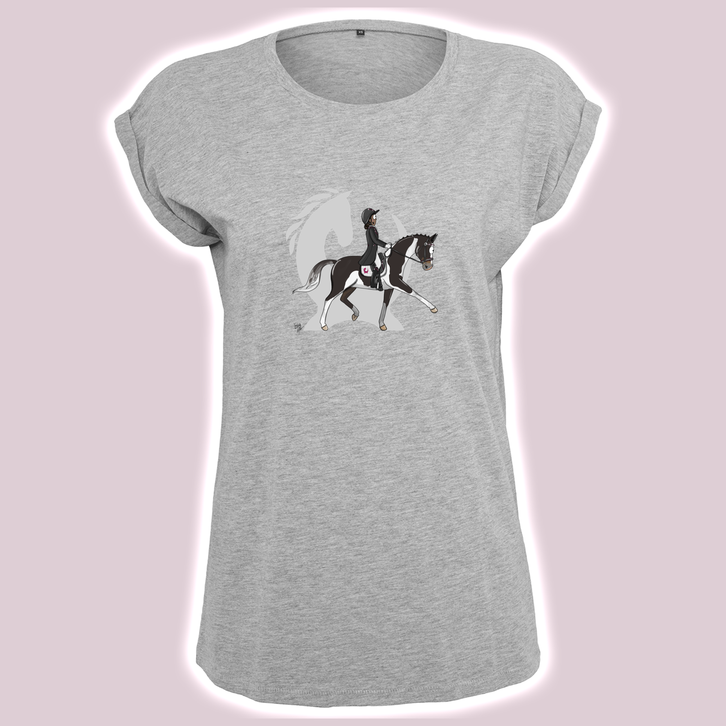 Equiboodle Emily Cole Hotshot T Shirt Dressage Piebald