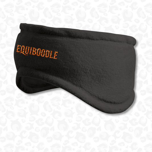 Equiboodle Fleece Headband Ear Warmer Black Copper