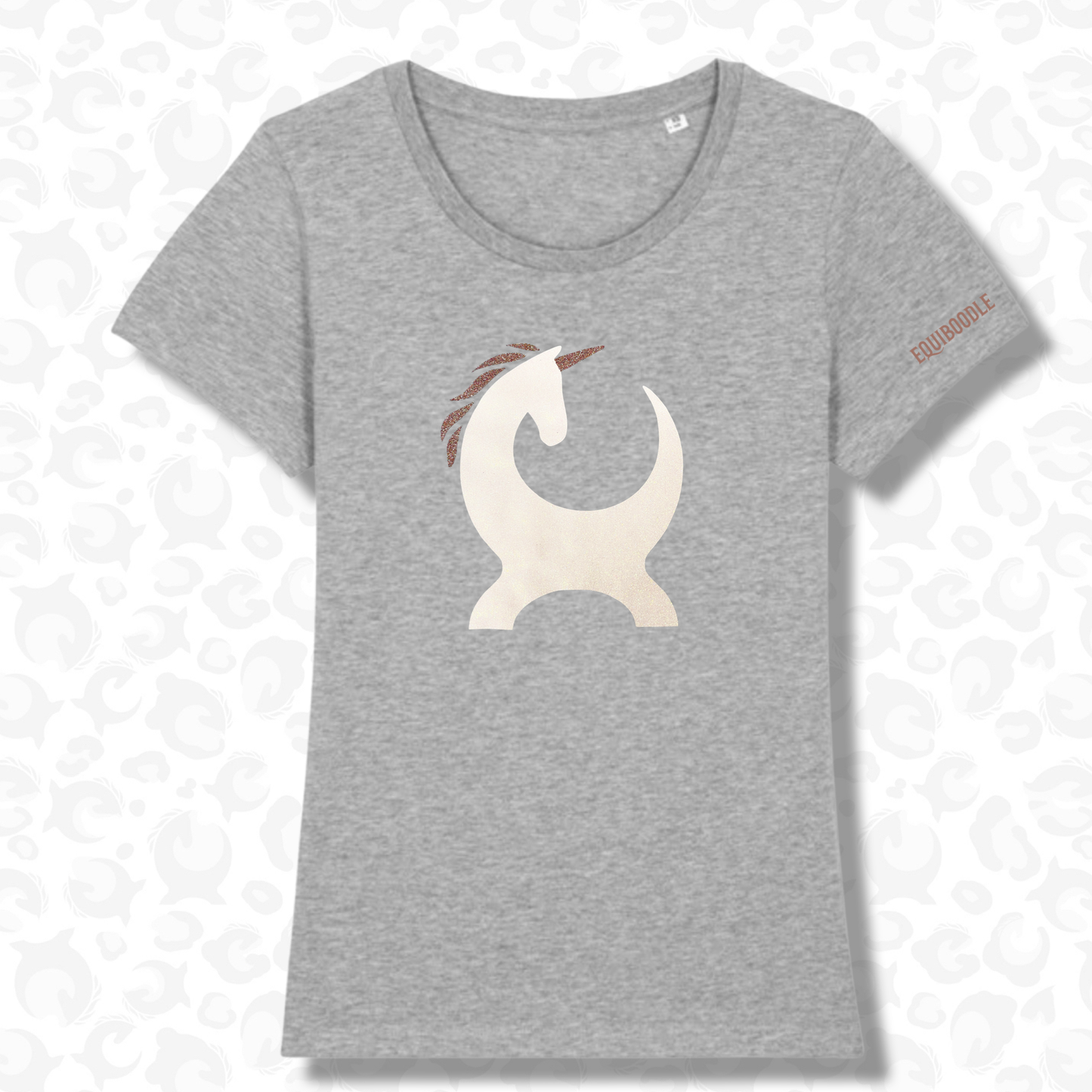 Equiboodle Supastar Tee - Grey Unicorn