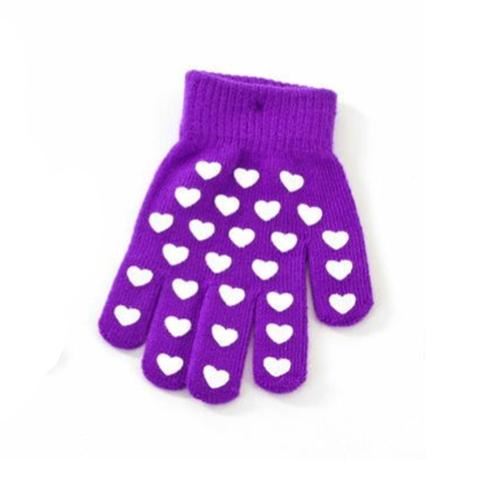 Magic Pimple Grip Gloves - Childs Purple Hearts