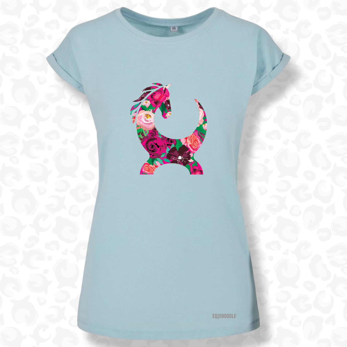 Equiboodle Hotshot T Shirt - Maya Blue Flowers