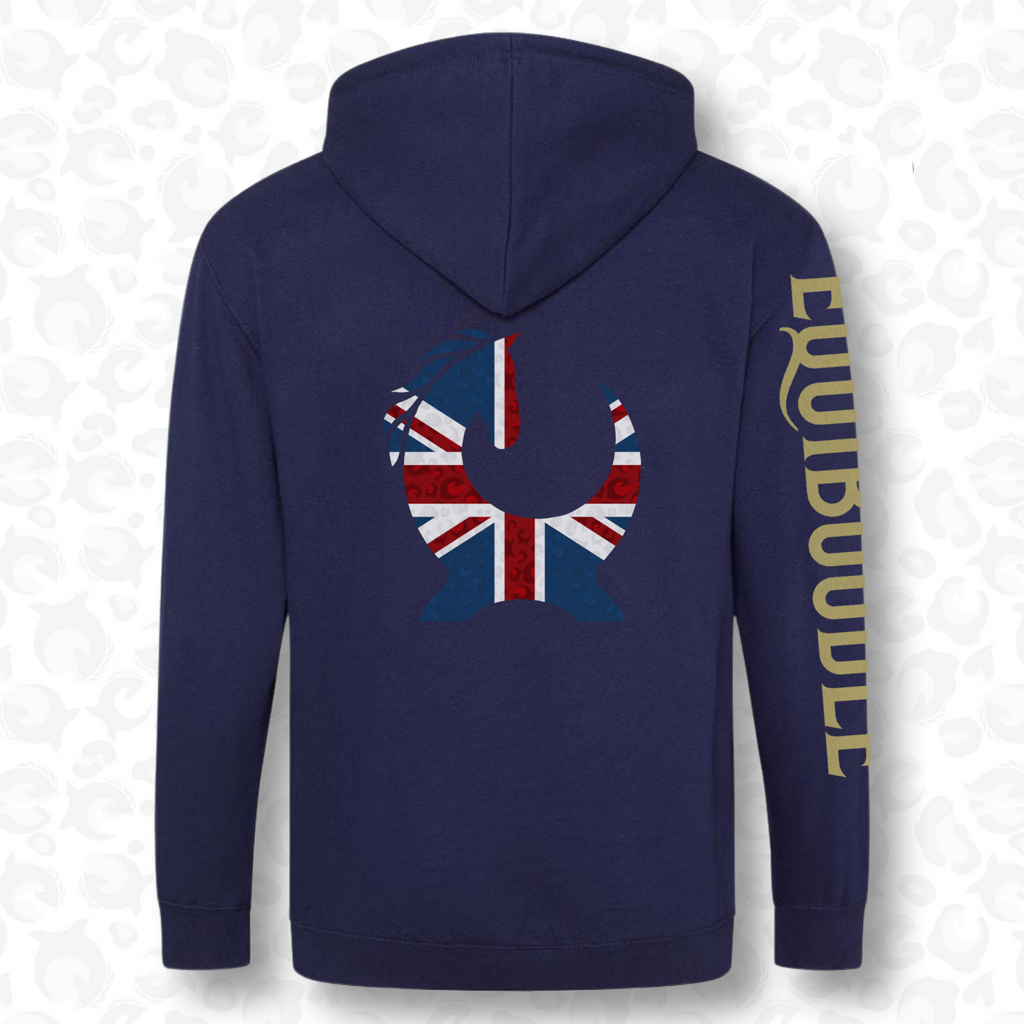 Equiboodle Zip Up Hoodie Navy Team EQ